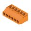Printed circuit board terminals, 5.00 mm, Number of poles: 6, 180°, Solder pin length (l): 3.2 mm, tinned, orange, Clamping yoke connection, Clamping range, max. : 6 mm², Box thumbnail 4