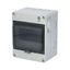 FLATBOX 5906 cabinet, 6TE, 170x135x114mm, transparent plastic door, IP65 thumbnail 1
