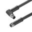 Power cable, Connecting line, M12 / M12, Number of poles : 4, 1.5 m, pin, angled - bush straight, Shielded: No, Sheath material: PUR, Halogen: No thumbnail 3