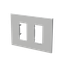 Frame 1+1 modules - Niessen logo - Silver thumbnail 2