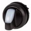 M22S-WRLK-W Illuminated selector switch actuator, RMQ-Titan, With thumb-grip, maintained, 2 positions, White, Bezel: black thumbnail 1
