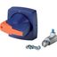 K2DB/P Rotary handle, 8mm, door installation, blue, padlock thumbnail 3