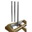 Rafter fastener Goliat, incl. mast 3.000mm, horizontal,Steel thumbnail 1