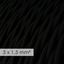 Large section electric cable 3x1,50 twisted - covered by rayon Black TM04 thumbnail 2