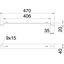 DBLG 20 400 FS Stand-off bracket for mesh cable tray B400mm thumbnail 2