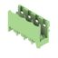 PCB plug-in connector, male header, open side, THT solder connection, 5.08 mm, Number of poles: 4, 180°, Solder pin length (l): 3.2 mm, tinned, Pale green, Box thumbnail 4
