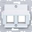 Central plate double, Krone, A.x/C.x/S.x/B.x/Q.x/K.x light white glass thumbnail 1