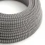 Glossy Charcoal Black and Optical White ZigZag Textile Cable - The Original Creative-Cables - RZ04 round 2x0.75mm / 3x0.75mm thumbnail 1