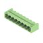 PCB plug-in connector, male header, closed side, THT solder connection, 5.08 mm, Number of poles: 8, 90°, Solder pin length (l): 3.2 mm, tinned, Pale green, Box thumbnail 3