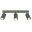 CEILING LAMP, MOVABLE SPOTLIGHTS ON A CARBON STRIP, GREEN AND OLIVE, 3XGU10 thumbnail 1