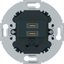 USB C+C (PD) wall socket, Series 1930/R.classic, black thumbnail 1
