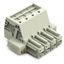 1-conductor female connector Push-in CAGE CLAMP® 10 mm² light gray thumbnail 1