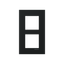 Frame 2-gang / 2+2-modules - Niessen logo - S - Matt Black thumbnail 1