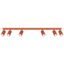 REFLECTORS ON A LONGITUDINAL CEILING STRIP IN RED COLOUR 6XGU10 CARBON thumbnail 1