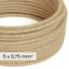 DALI Textile electrical cable 5x0.75 mm² in Natural Jute - Natural fabric wire for designer lighting RN06 thumbnail 1