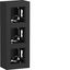 Enclosure incl. cover frame, 3-way, tall, surface-mount, A.8, matte night black thumbnail 1