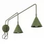 Wall lamp NOX 2 olive green with a switch thumbnail 1