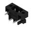 PCB plug-in connector, male header, Solder flange, THT/THR solder connection, 5.08 mm, Number of poles: 2, 270°, Solder pin length (l): 3.2 mm, tinned, black, Box thumbnail 1
