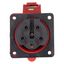 CEE-Panel mounting socket, 5-pole, 32A, 400V, IP44, straight thumbnail 4
