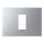 Frame 1 module - Niessen logo - Silver thumbnail 1
