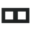 Frame 2-gang / 2+2-modules - Niessen logo - S - Matt Black thumbnail 1