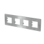 Frame 4-gang / 2+2+2+2-modules - Niessen logo - S - Stainless Steel thumbnail 3