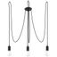 EDISON CHANDELIER 3 BLACK E27 3X60W IP20 thumbnail 1