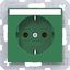 SCHUKO wall socket, text field, plug-in type, A.x/C.x, green thumbnail 1