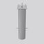 Anchoring tube L 156 B 156 H 596 colour: aluminium thumbnail 2