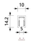 Horizontal  90° connector, White, Surface mounted thumbnail 2