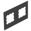 Cover plate 2x EK for T12L 142x88mm Polyvinylchloride Graphite black R thumbnail 1