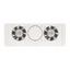 Roof fan-unit with 2 fans and thermostat, 19", 4U, RAL7035 thumbnail 3