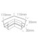 WHITE TRIMLESS CORNER FOR 42001ATR / 42002ATR thumbnail 2