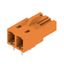 PCB plug-in connector, female header, closed side, THT solder connection, 5.08 mm, Number of poles: 2, 90°, Solder pin length (l): 3.2 mm, tinned, orange, Box thumbnail 3