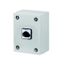 P1-32/SE1 On-Off switch, P1, 32 A, 3 pole, surface mounting, with black thumb grip and front plate, in steel enclosure thumbnail 3