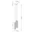 HANGING LAMP THREE CYLINDRICAL LAMPSHADES WITH ELEGANT CARBON GROOVING ON GU10 thumbnail 10