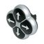 M22-DI4-S-X7 Position pushbutton, RMQ-Titan, Actuators non-flush, momentary, 4-fold, opposing pushbuttons mechanically interlocked, Bezel: titanium, arrow up thumbnail 5
