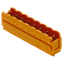 PCB plug-in connector, male header, Dovetails for fixing blocks, THT solder connection, 5.00 mm, Number of poles: 10, 180°, Solder pin length (l): 4.5 mm, tinned, orange, Box thumbnail 3