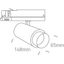 WHITE COB 15W WW TRACK SPOT 20-60deg ADJUSTABLE BEAM 230V thumbnail 2