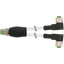 Y-Distributor M12 male / female 90° A-cod. PUR 3x0.34 gy 1.5m PU = 50 thumbnail 1