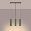 Elegant KARBON pendant lamp with three pendants and an olive ceiling plate 3xGU10 thumbnail 8