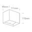 ANTHRACITE WALL 2x3W WW IP54 DARK LIGHT 100-240V thumbnail 3