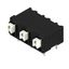 Printed circuit board terminals, 7.50 mm, Number of poles: 3, 90°, Solder pin length (l): 3.5 mm, black, PUSH IN with actuator, Clamping range, max. : 1.5 mm², Tube thumbnail 3