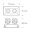 BLACK COB 2x11W WW IP20 38deg 230V ADJUSTABLE DARK LIGHT thumbnail 2