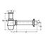 Bidet bottle trap without outlet 11/4"x32-200mm, chrome thumbnail 2
