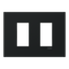 Frame - 1-gang / 1+1-module - ABB logo - S - Matt Black thumbnail 1
