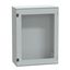 wall-mounting enclosure polyester monobloc IP66 H847xW636xD300mm glazed door thumbnail 1