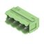PCB plug-in connector, male header, Dovetails for fixing blocks, THT solder connection, 5.00 mm, Number of poles: 4, 90°, Solder pin length (l): 3.2 mm, tinned, Pale green, Box thumbnail 2