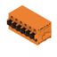 Printed circuit board terminals, 5.00 mm, Number of poles: 6, 90°, Solder pin length (l): 3.5 mm, tinned, orange, PUSH IN with actuator, Clamping range, max. : 2.5 mm², Box thumbnail 3