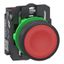 Plastic PB red flush 1 NC Push-in thumbnail 1
